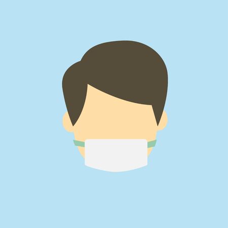 Medical mask vector icon isolated.のイラスト素材