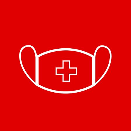 Safety sign, Wear dust mask.Medical mask icon isolated.Safety breathing masks.のイラスト素材