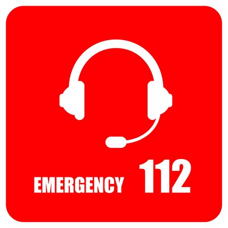 112  Emergency Call Numberのイラスト素材