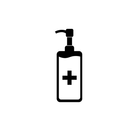 Disinfection. Hand sanitizer bottle icon, washing gel. Vector illustrationDisinfection. Hand sanitizer bottle icon, washing gel. Vector illustrationのイラスト素材