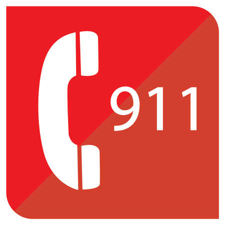 911 emergency callのイラスト素材