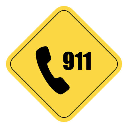 911 emergency call servicesのイラスト素材