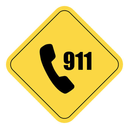911 emergency call servicesのイラスト素材