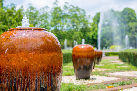 earthenwares. pots.  fountainの写真素材