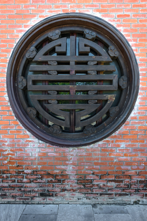 Old historic vietnamese window styleの写真素材