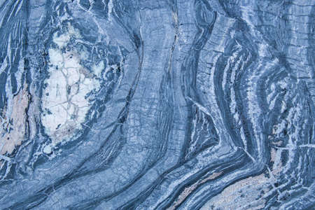 The pattern and surface of the blue, white and black marble walls for the background and tile design.の写真素材