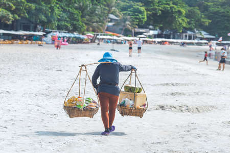 Beach Trader at Koh Samet, Thailand, Street foodの写真素材