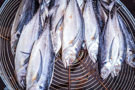 Dried mackerel on the grill,Thai food style,Salted fish