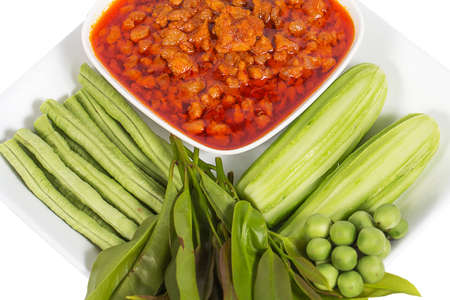 Nam Prik Ong thai name.Thailand foodの写真素材