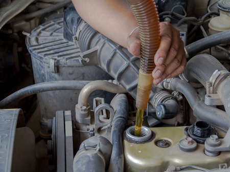 New to the engine oil additive.の写真素材