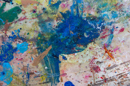 Color multicolored stained pavement.background.の写真素材