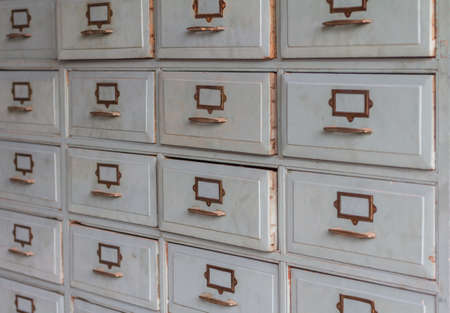 Old wooden drawers for storage