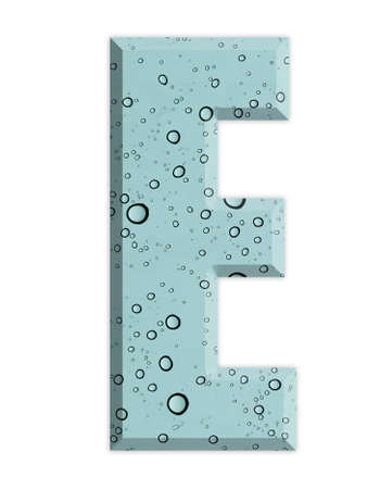 letter E Water drop design.の写真素材