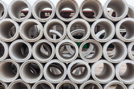 Drainage pipe. Sewer pipes used for drainage construction