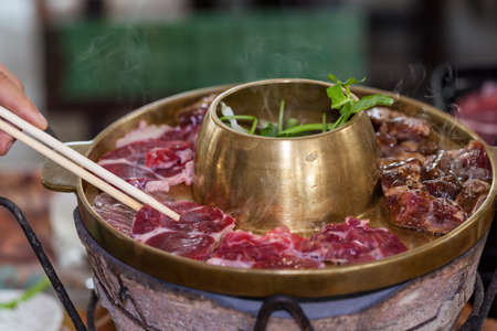 Korean style meat grilled. Korean BBQ