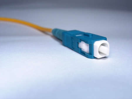Optical fibre patch cord used in communication technologyの写真素材
