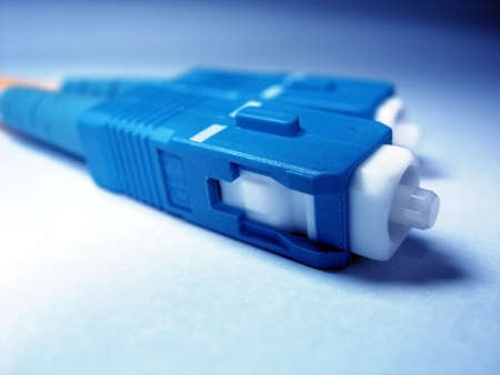 Optical fibre patch cord used in communication technologyの写真素材