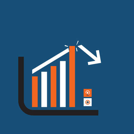 The graph vector designのイラスト素材