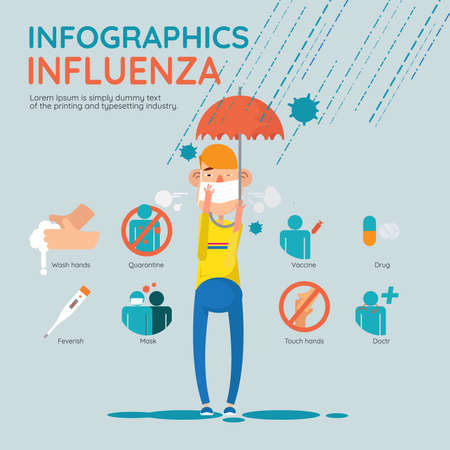Infographics, influenzaのイラスト素材