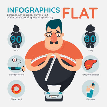Infographics Fat vectorのイラスト素材