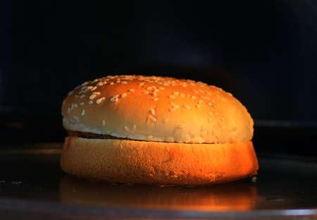 The microwave oven is warm porkの写真素材