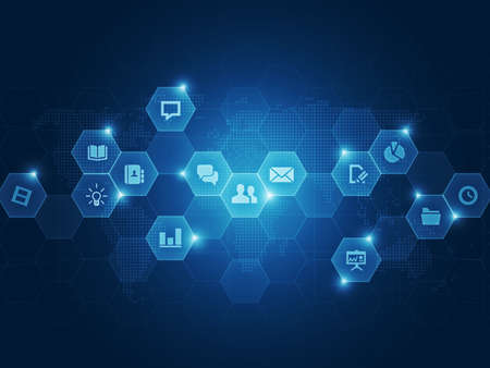 Social business communication background