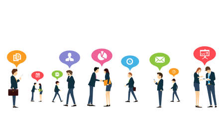 Business Peoples on White backgroundのイラスト素材