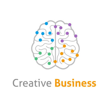 Brain creative vector design desogn conceptのイラスト素材