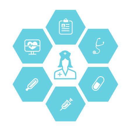 Medicine and health icons backgroundのイラスト素材