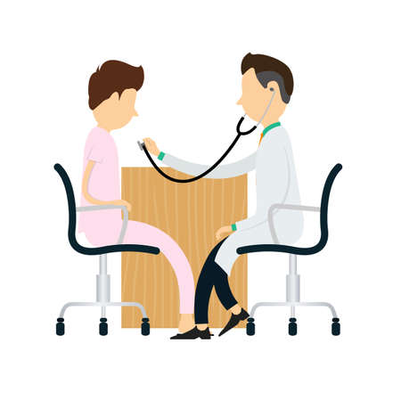 Doctors diagnosis patients Medical and science のイラスト素材