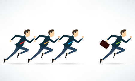 Vector group business man competitive businessのイラスト素材