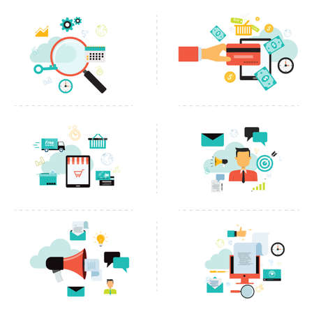 business marketing online element for infographicのイラスト素材
