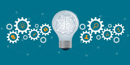 business process and creative business conceptのイラスト素材