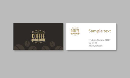 business card for coffee shop and restaurant and coffeeのイラスト素材