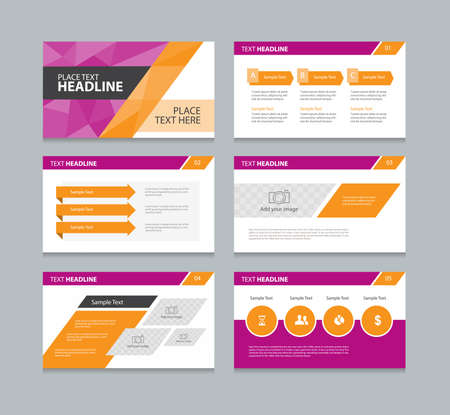 abstract page layout design template for presentation and  brochure ,Annual report,  flyer and book  .with infographic elements designのイラスト素材