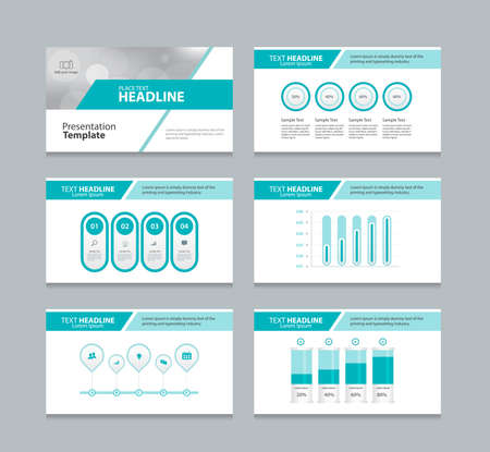 abstract cover background  and page layout design template for presentation and brochure .with info graphic elements designのイラスト素材