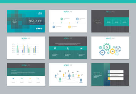 Page layout design template for presentation and brochure , Annual report, flyer and book page with infographic elements designのイラスト素材