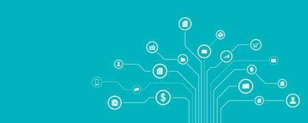 concept for global business connection design and business digital content online connection concept