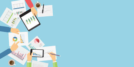 Vector business investment and finance training banner conceptのイラスト素材