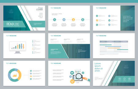business presentation design template and page layout with cover design for brochure ,report,and book   templateのイラスト素材