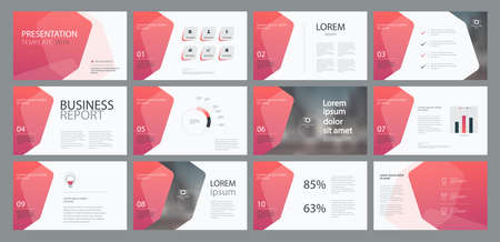 Business presentation template design and page layout design for brochure, annual report and company...