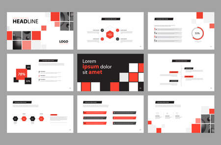 business presentation page layout template design and use for brochure ,book , magazine, annual...