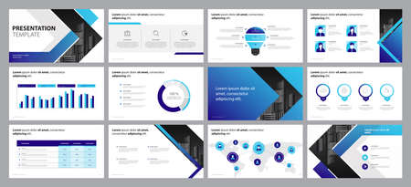template presentation design and page layout design for brochure
