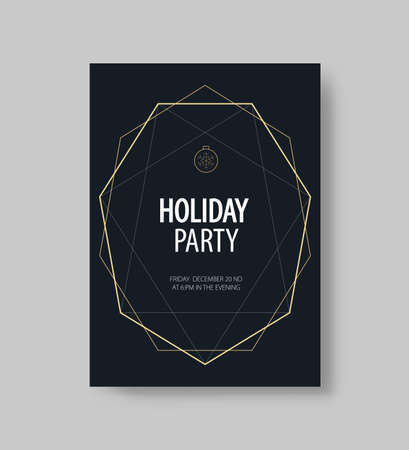 Holiday party layout design for invitation cardのイラスト素材
