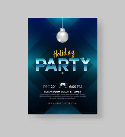 Vector illustration design for  holiday party and happy new year party invitation flyer and greeting card templateのイラスト素材
