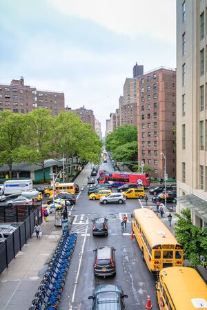 New York City, USA - 30 May 2017 : Traffic in New York City at 10th Avenue