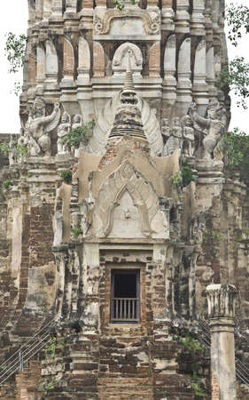 Castle, the ancient Khmer art, the oldest temple Ayutthaya, thailandの写真素材