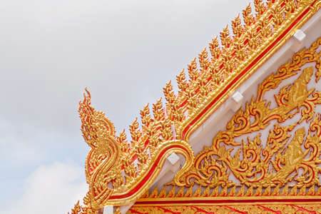 Wildlife creatures beautifully carved decorations on the walls of the church.の写真素材