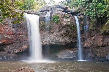 Heo Suwat waterfall during the winterの写真素材