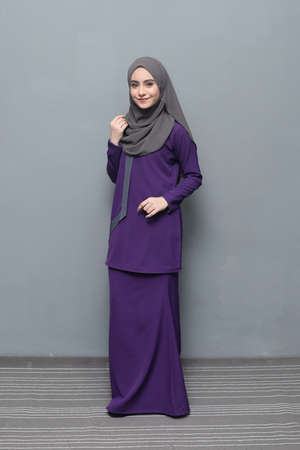 Hijab Fashion.Cute asian girl wearing hijab.の写真素材